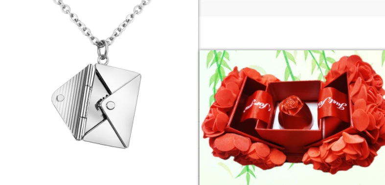 Fashion Jewelry Envelop Necklace Women Lover Letter Pendant Best Gifts For Girlfriend Image