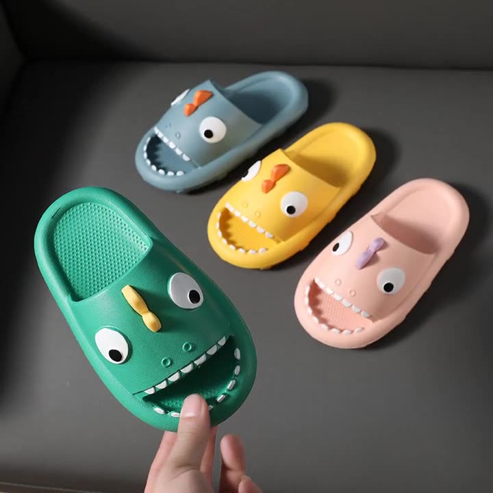 Shark Slippers For Kids Toddler Boys Girls Non Slip Children Shower Shoes Image