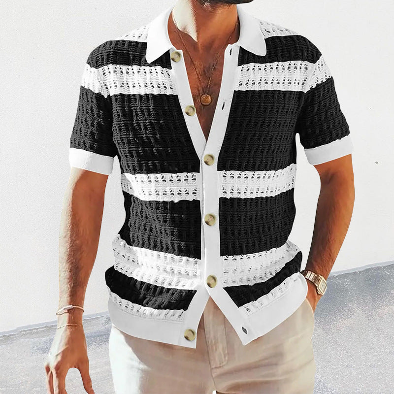 Summer Collar Shirts Men Casual Formal Image