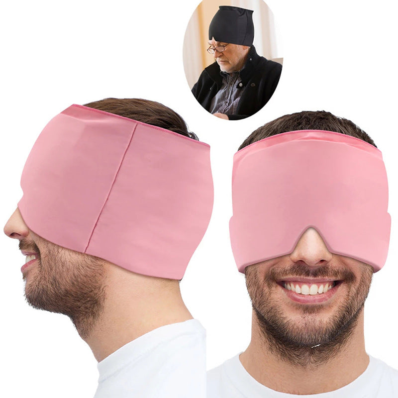 Ice Compress Headache Eye Mask Hat Relief For Migraines, Stress, And Tension Massage Tool Image