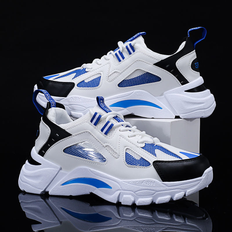 White Sneakers Men Non Slip Walking Running Shoes Sports Image