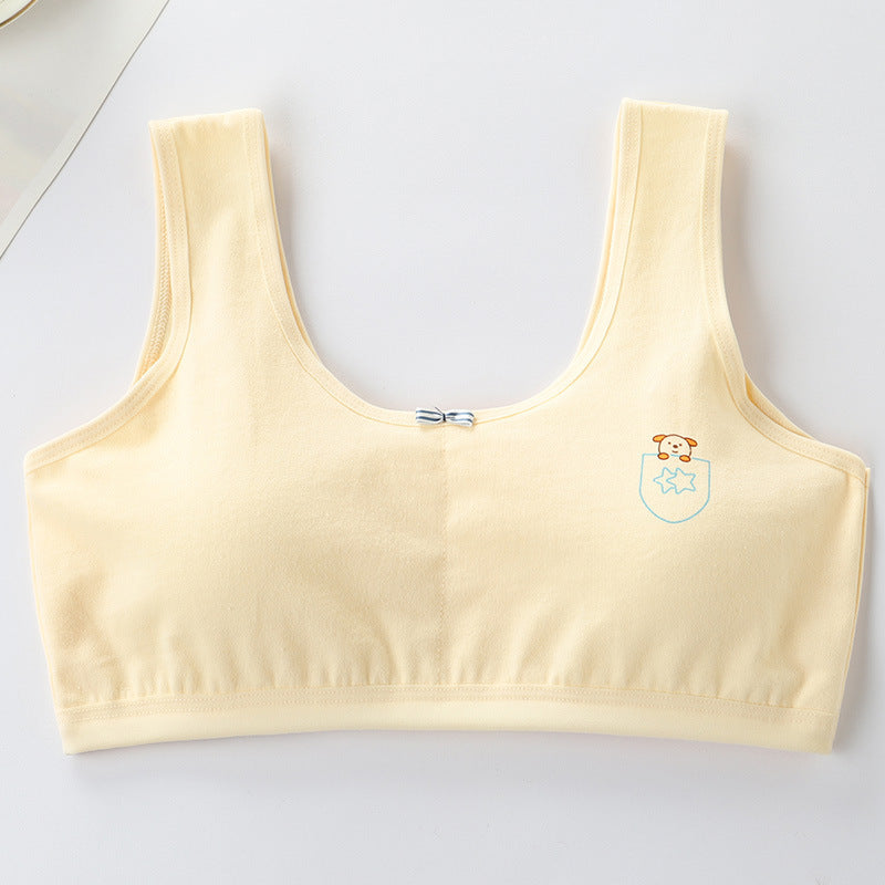 Primary Student Vest Female Junior High  Girl High School  Underwear Pure Cotton Bra Image