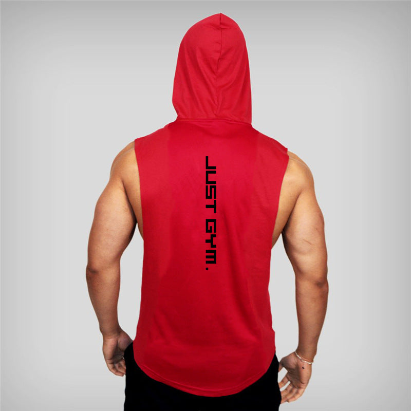 Fitness Vest Men Hooded Loose Clothes Image