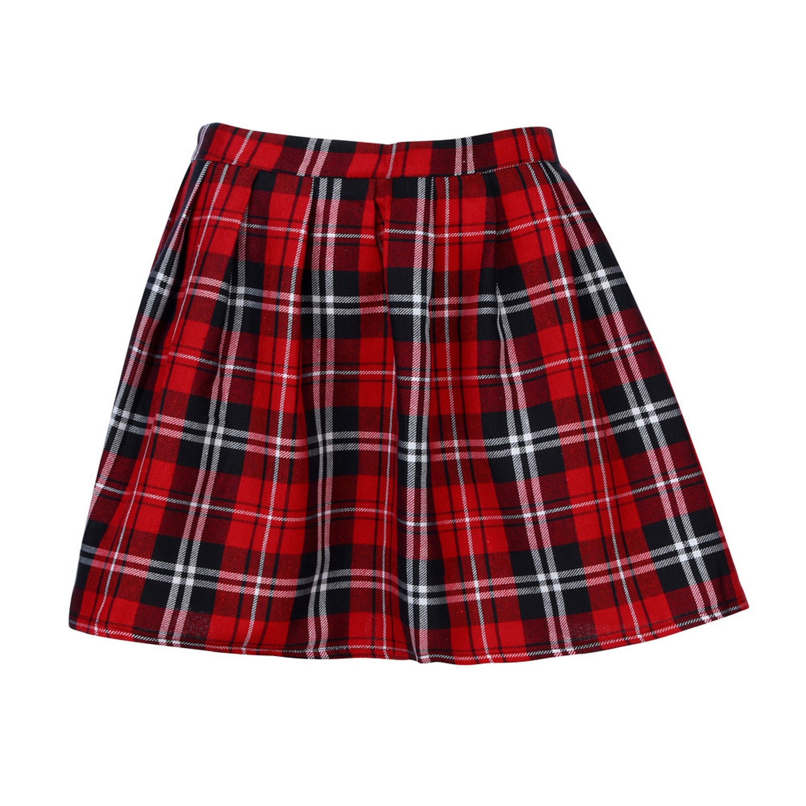 Fashion Women's Plaid Mid-waist Pleated Skirt Image