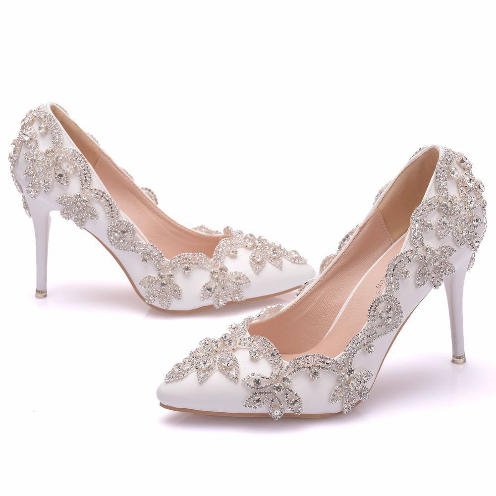 Rhinestone High Heel Shoes Women Image