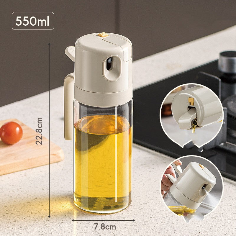 2 In 1 Oil Sprayer Bottle BBQ Cooking Oil Dispenser Olive Oil Pourers Sprayer Kitchen Baking Oil Mister Vinegar Bottle Image