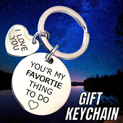 Couple Funny Sexy Dirty Keychain Gifts For Her Girlfriend Wife Love Key Ring Tag