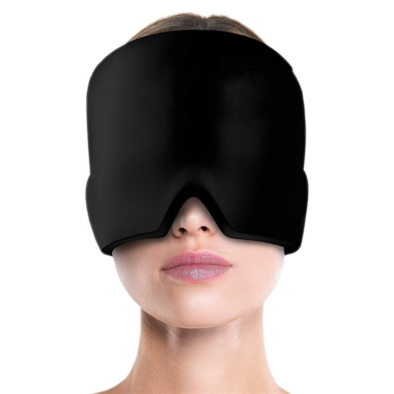 Ice Compress Headache Eye Mask Hat Relief For Migraines, Stress, And Tension Massage Tool Image