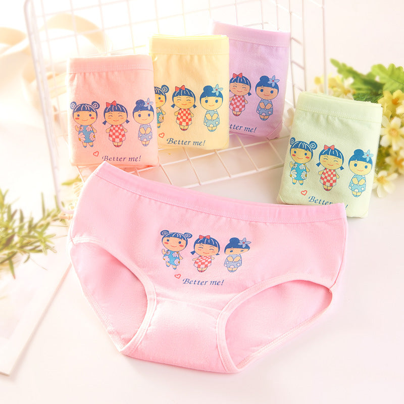 Children's Underwear Girls Pure Cotton Boxer Image