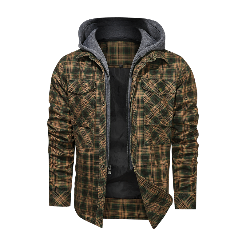 Men Warm Jacket Fleece Thick Autumn Winter Detachable Hoodies Jackets Men Slim Fit Men Clothing Image