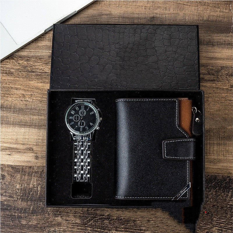 Luxury Business Watch Leather Bag Wallet Gift Set Men Image