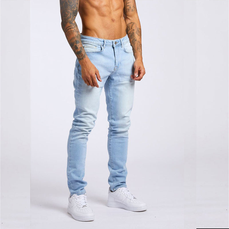 Men's Fashion Casual Slim Fit High Waist Jeans Image