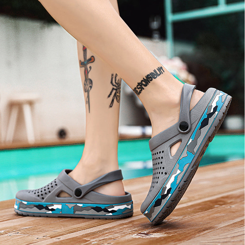 Summer Sandals With Baotou Non-Slip Slippers Thick-Soled Beach Shoes Outside The Hole Shoes Image