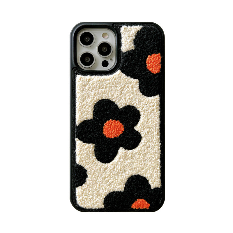 Plush Flowers Are Suitable For Ladies Autumn And Winter Mobile Phone Cases Image