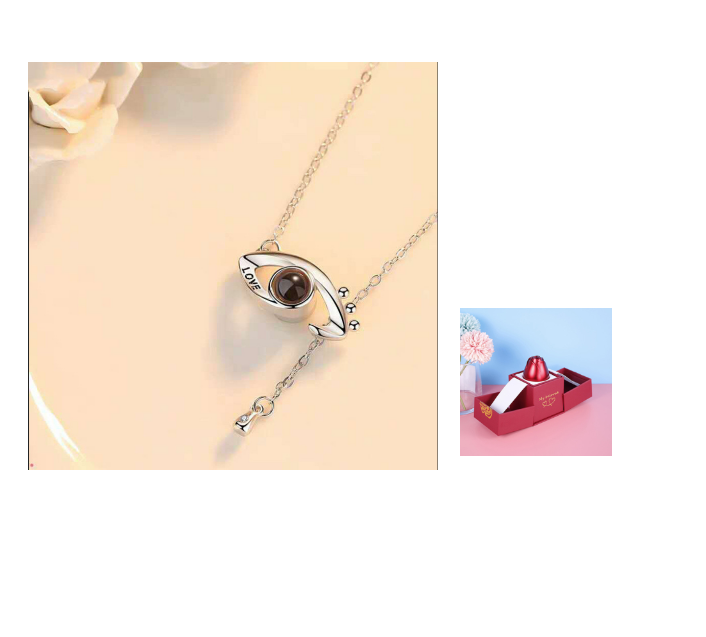 2023 Hot Valentine's Day Gifts Metal Rose Jewelry Gift Box Necklace For Wedding Girlfriend Necklace Gifts Image