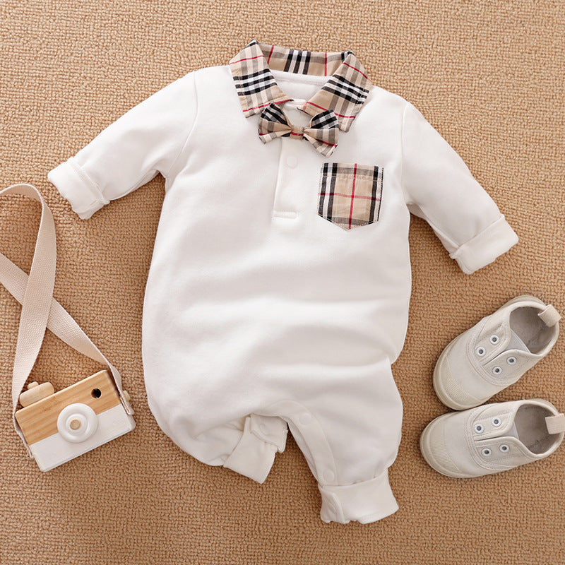 Gentleman's Baby Clothes, Long-sleeved Baby Clothes, Gentleman's Romper Image