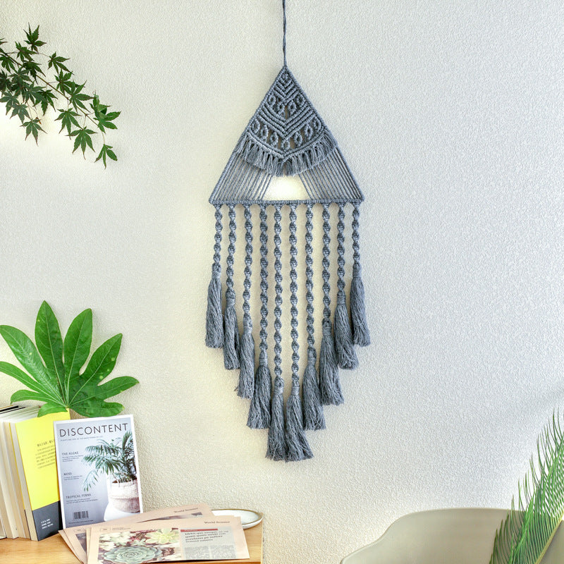 Handwoven Home Decor Triangle Dream Catcher Pendant Image