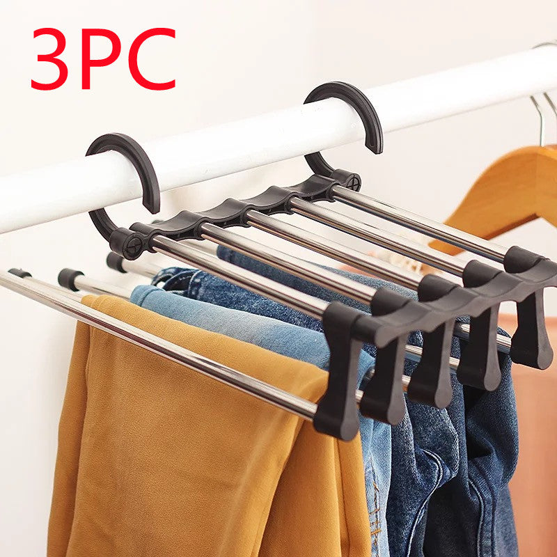 Telescopic Folding Multifunctional Pants Rack Pants Hanger Household Image