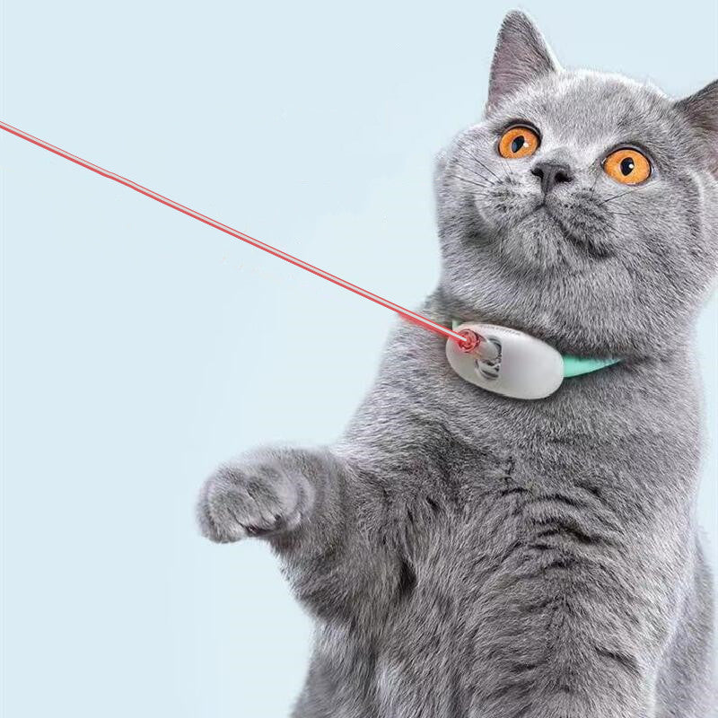 Automatic Cat Toy Smart Laser Teasing Cat Collar Electric USB Charging Kitten Amusing Toys Interactive Training Pet Items Image