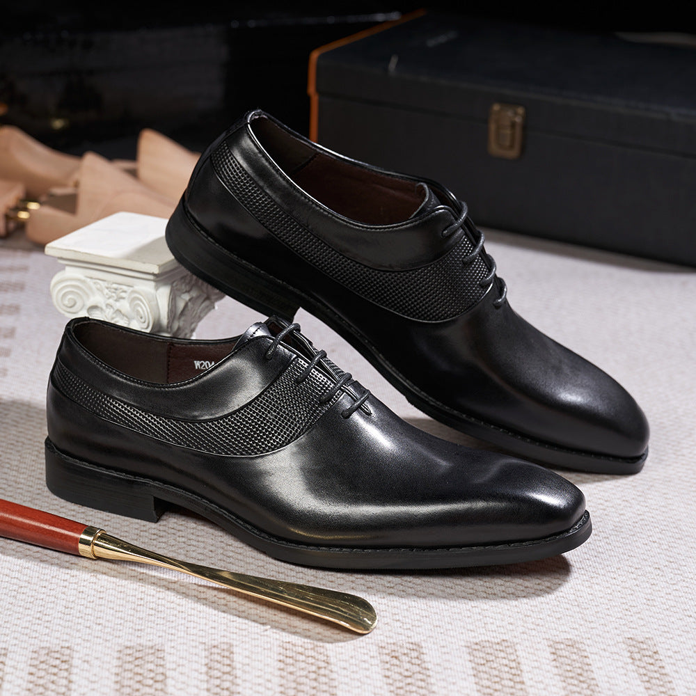 Pointed Toe Business Formal Wear Leather Shoes Image