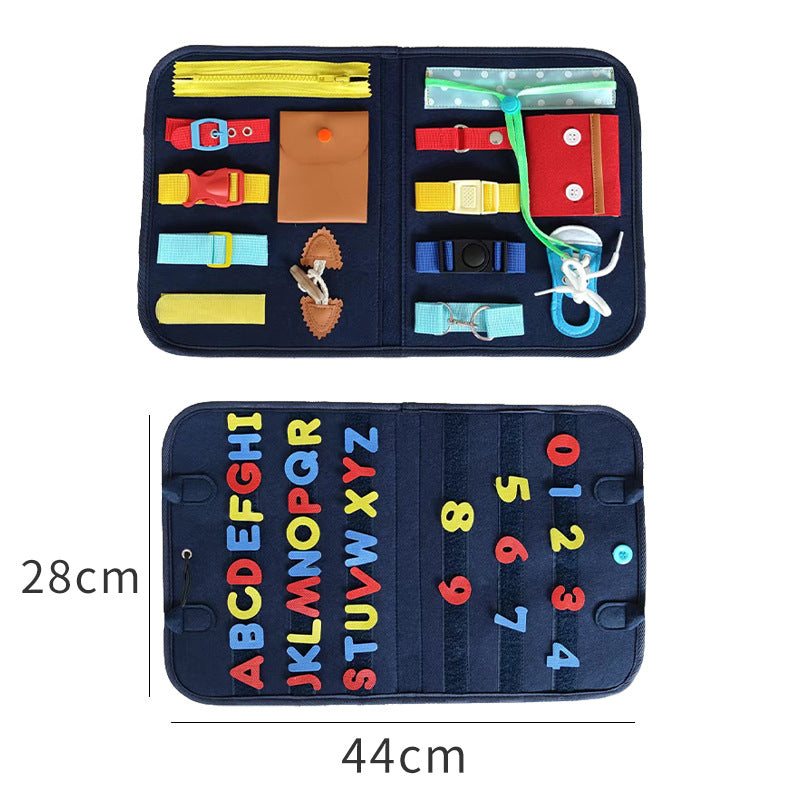 New Busy Book Children's Busy Board Dressing And Buttoning Learning Baby Early Education Preschool Sensory Learning Toy Image