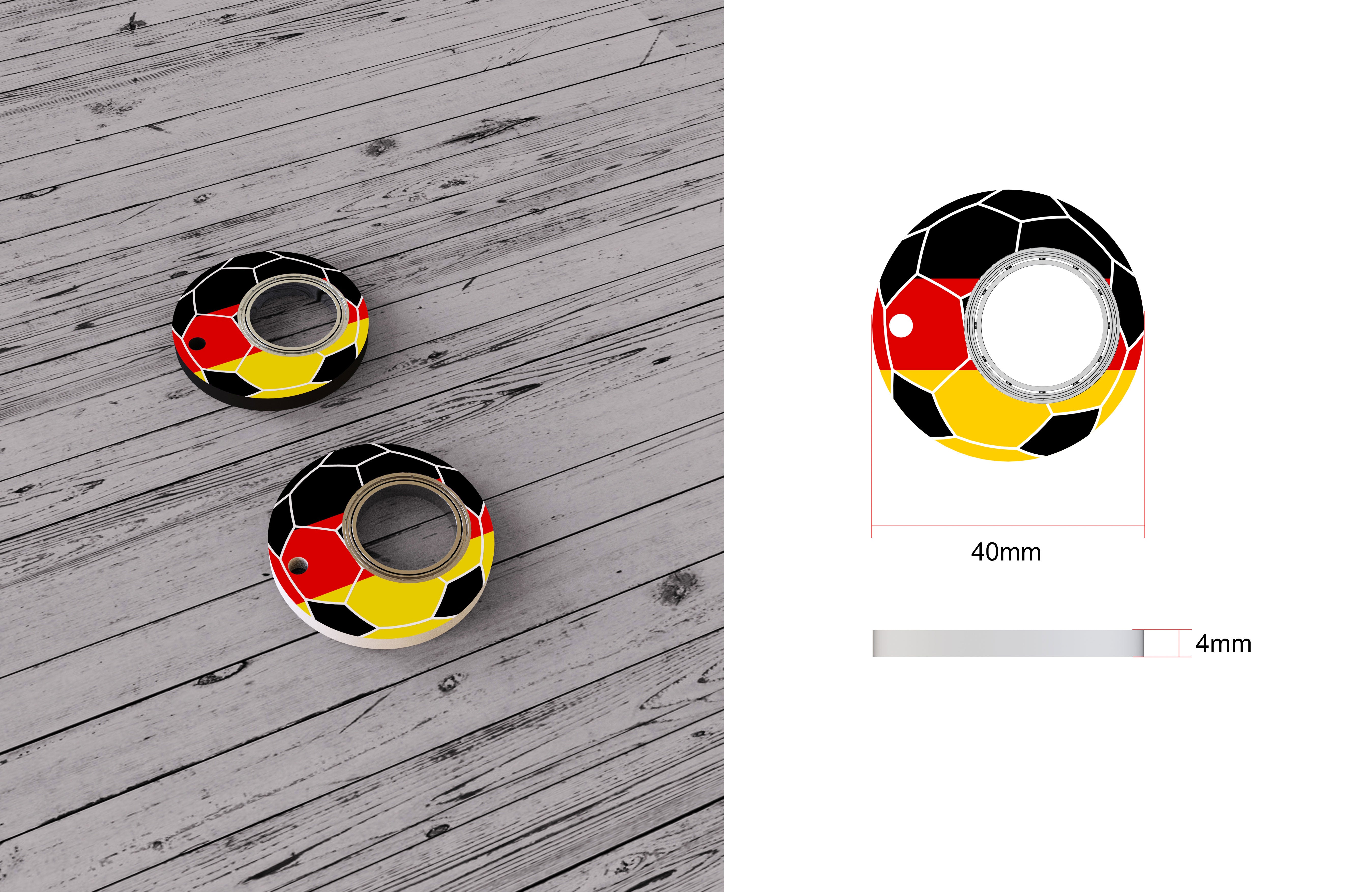 Creative Football World Cup Fidget Spinner Toy Keychain Hand Spinner Anti-Anxiety Toy Relieves Stress Finger Spinner Keychain Bottle Opener Kids Toy Image