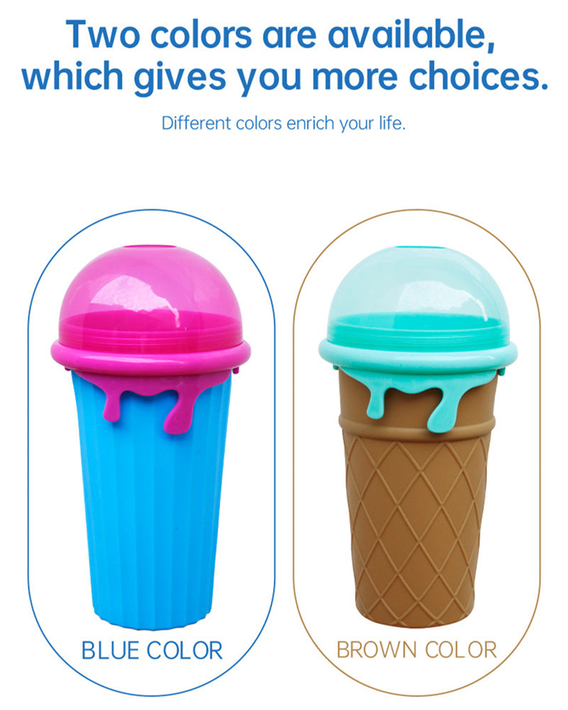 500ml Large Capacity Slushy Cup Summer Squeeze Homemade Juice Water Bottle Quick-Frozen Smoothie Sand Cup Pinch Fast Cooling Magic Ice Cream Slushy Maker Beker Kitchen Gadgets Image