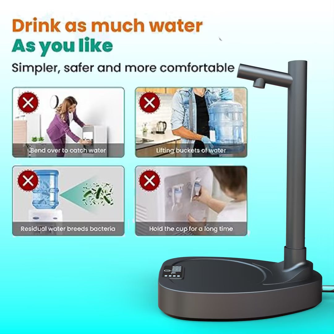 Added Extension Tupe Water Dispenser Automatic Water Bottle Desktop Rechargeable Water Dispenser With Stand Image