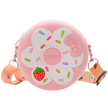 Silicone Children's Change Portable Crossbody Fruit Donut Shoulder Bag