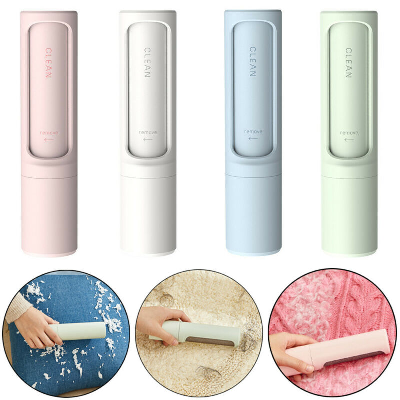 Rotating Cylinder Sticker Roller Electrostatic Brush Hair Removal Artifact Pet Hair Removal Brush Clothes Sticky Brush Hair Remover Image