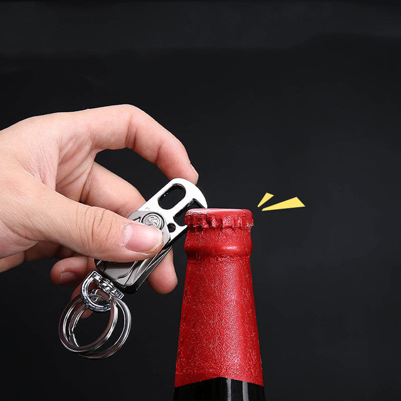 3 In 1 Fidget Spinner Keychain With Pocket Knife Keychain Pendant Beer Bottle Opener Image