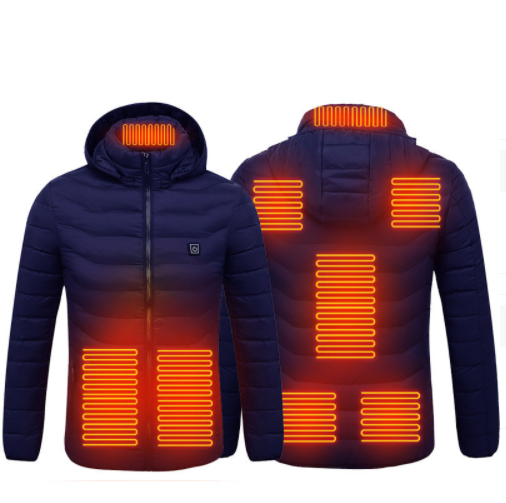 New Heated Jacket Coat USB Electric Jacket Cotton Coat Heater Thermal Clothing Heating Vest Men's Clothes Winter Image