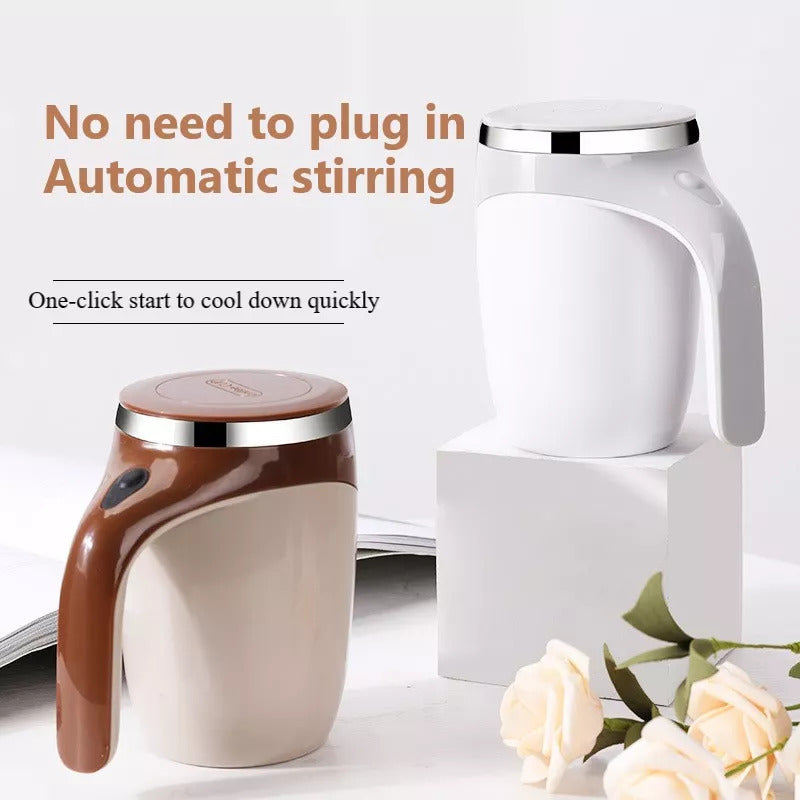 Rechargeable Model Automatic Stirring Cup Coffee Cup High Value Electric Stirring Cup Lazy Milkshake Rotating Magnetic Water Cup Image