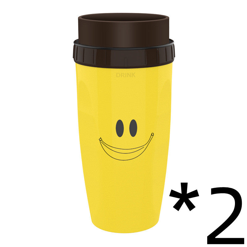 No Cover Twist Cup Travel Portable Cup Double Insulation Tumbler Straw Sippy Water Bottles Portable For Children Adults Image