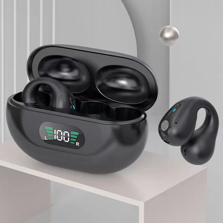 Bone Conduction Headphones TWS Earbuds Ear Clip Bluetooth 5.3 Touch Wireless Earphone In-Ear Bass HIFI Sports Headset Image