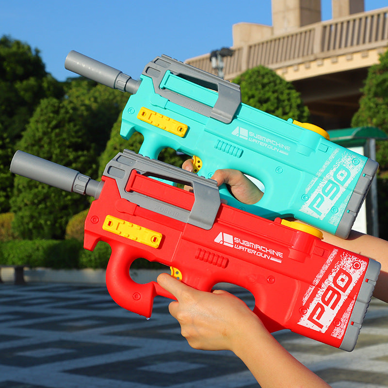 New P90 Electric Water Gun High-Tech Kids Toys Outdoor Beach Pool Large Capacity Summer Gel Blasting Water Gun For Adults Image