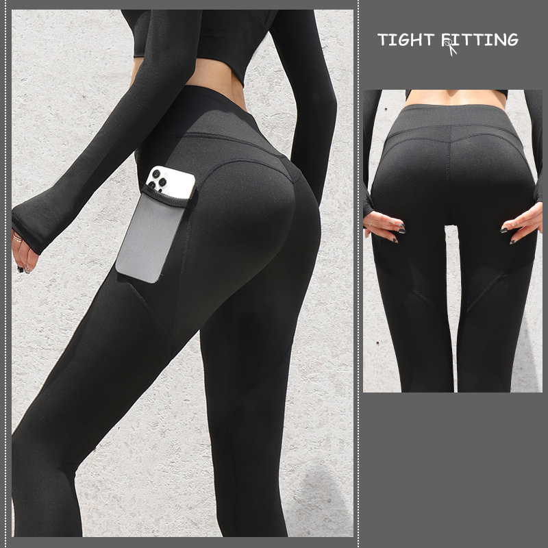 Gym Sport Seamless Leggings With Pockets Push Up High Waist Pants Women Fitness Running Yoga Pants Gym Sport Seamless Leggings Image