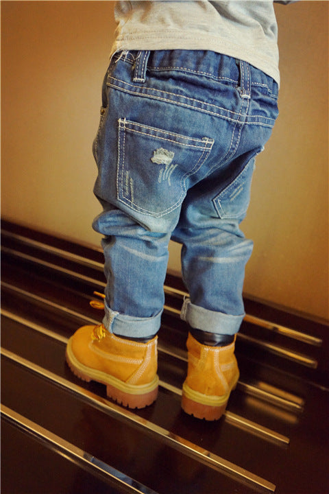 Ripped Jeans Washed Boy European Style Image