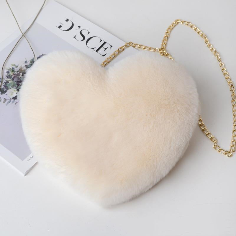 Love Bags For Women Plush Chain Shoulder Bags Valentine's Day Party Bag Image