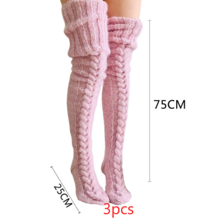 Knitted socks over the knee lengthened stockings Image