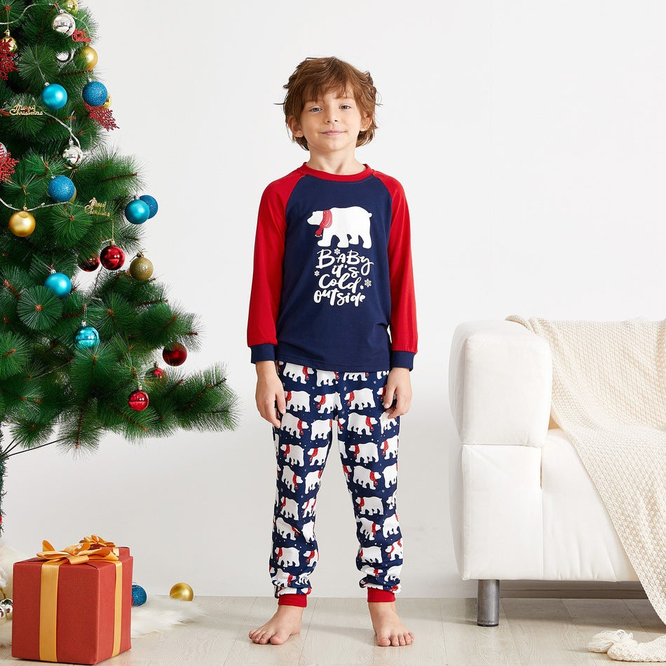 New Christmas Elements Printed Parent-Child Wear Set  Family Wear Home Wear Set Image