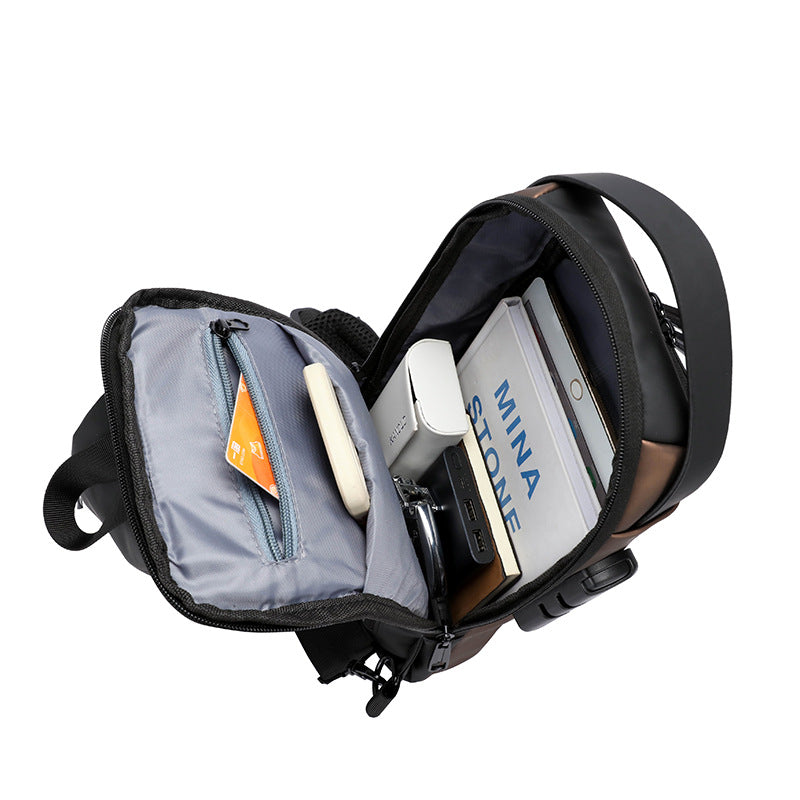 Password Lock Men's Leisure Bag With Large Capacity Image