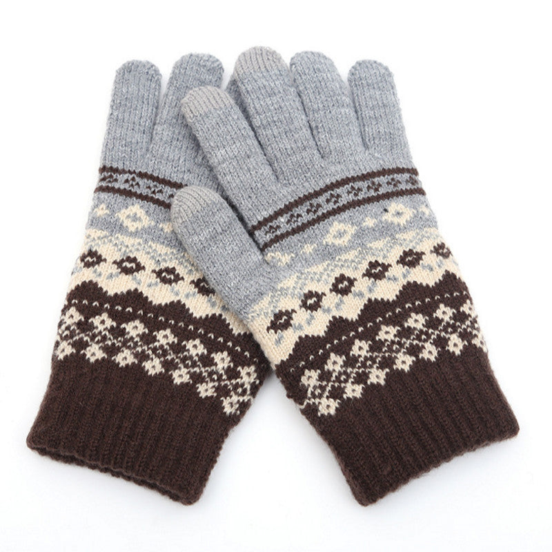 Couple knitted gloves touch screen gloves Image