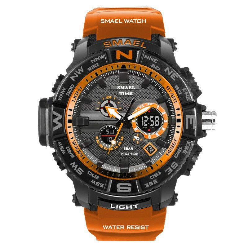 Waterproof And Shockproof Dual Display Luminous Watch Image