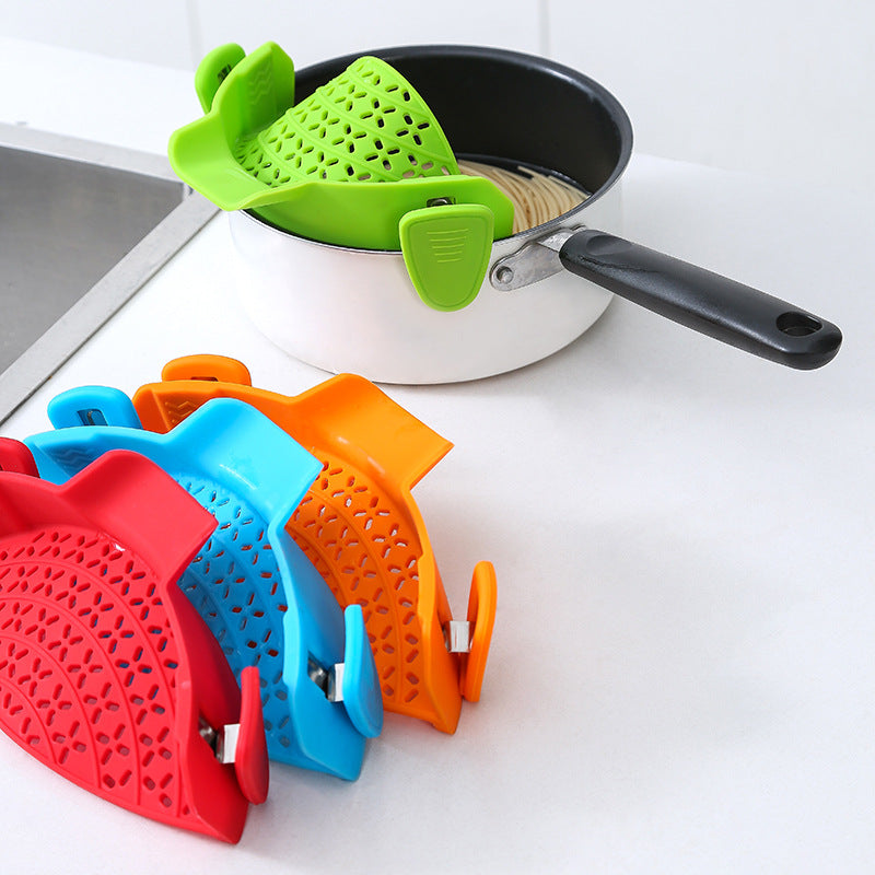 Kitchen Gadgets Silicone Pot Side Drain Stopper Image