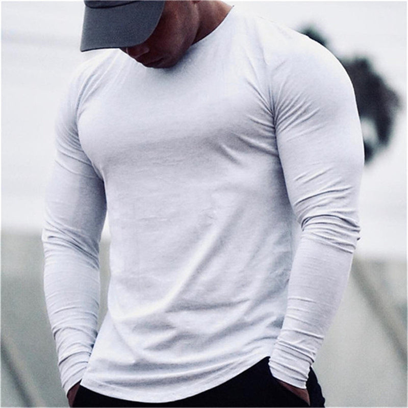 New Long Sleeve T Shirt Sport Men Gym Shirt Quick Dry Gym Fitness Training Running T Shirt Men Workout T-Shirt Bodybuilding Tops Image