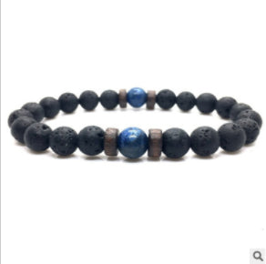 Personality Men's Black Volcanic Stone Bracelet Image