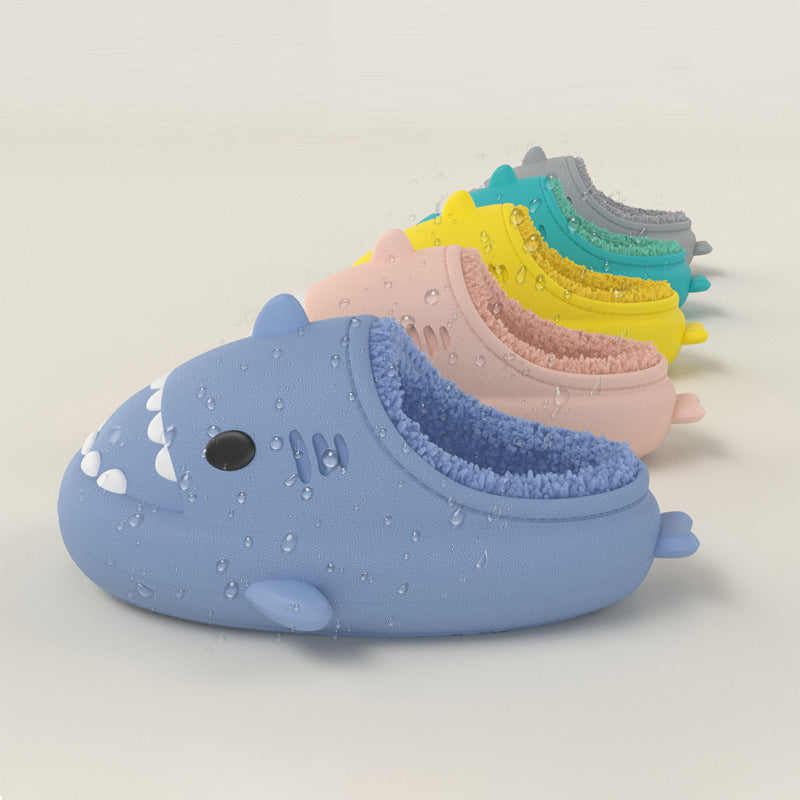 Three-dimensional Cartoon Shark Children Eva Slippers Image