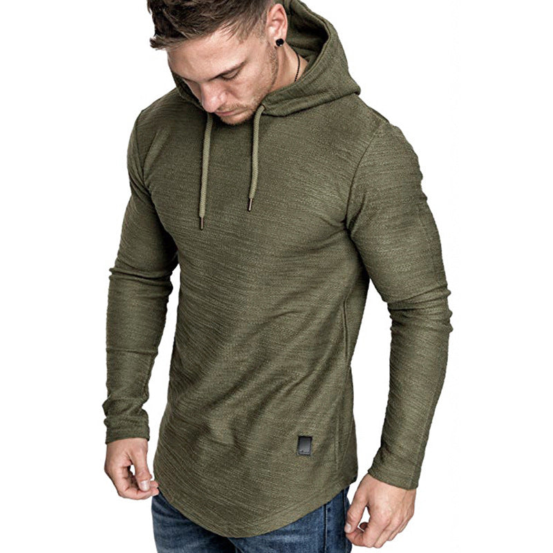 Men Hoodie Sweatshirt Casual Long Sleeve Slim Tops Gym T-shir Image