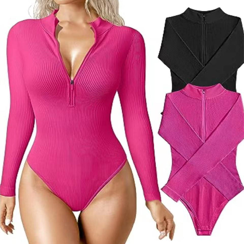 Fashion Long Sleeve Jumpsuit Seamless Slimming Shapewear For Women Romper Image